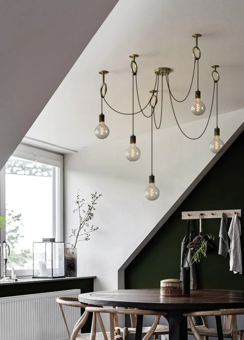 Lustre Industriel Ampoules Multiples Araignée