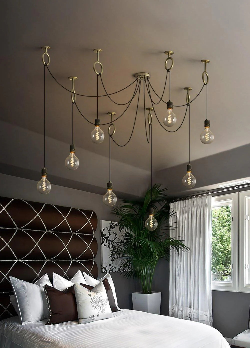 Lustre Industriel Ampoules Multiples Araignée