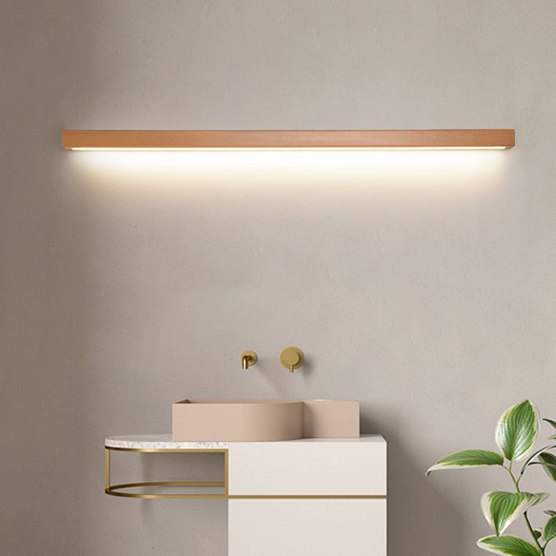 Dwyn Applique Murale Miroir Linéaire Minimaliste Bois Salon - Neutralighting