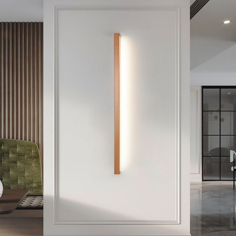 Dwyn Applique Murale Miroir Linéaire Minimaliste Bois Salon - Neutralighting