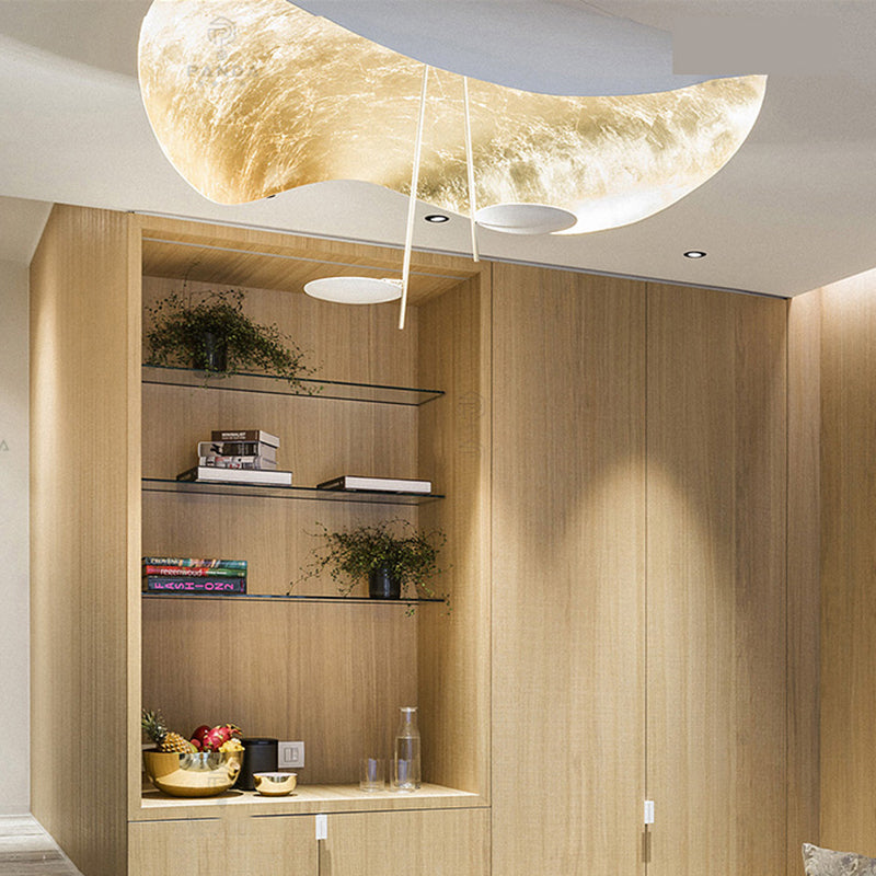 Jexie Plafonnier Feuille Moderne Noir/Or Salon Chambre à Coucher - Neutralighting
