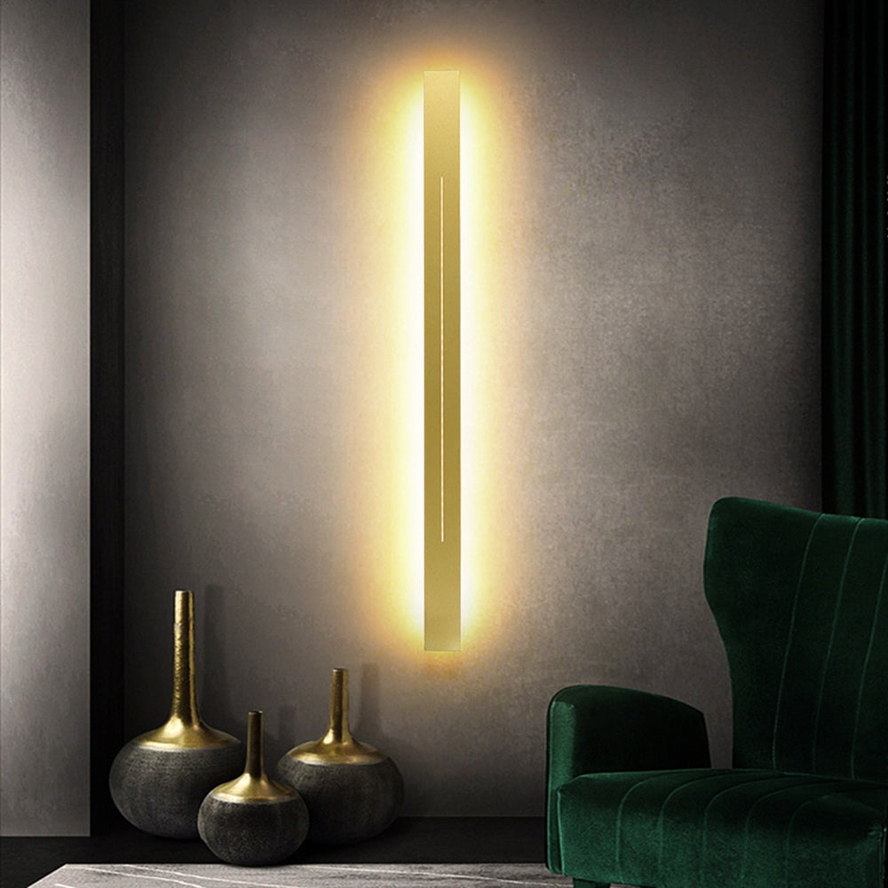 Azin Applique Murale Linéaire Simple Noir/Or Salon - Neutralighting
