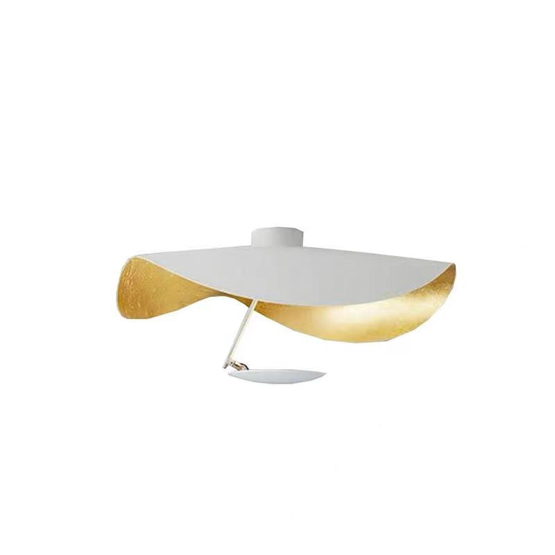 Plafonnier Feuille Moderne Noir & Or