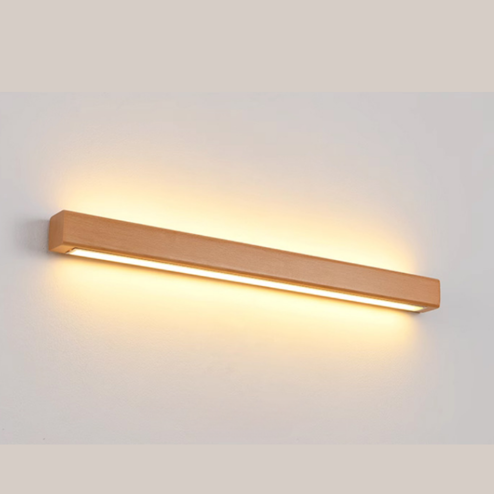 Dwyn Applique Murale Miroir Linéaire Minimaliste Bois Salon - Neutralighting