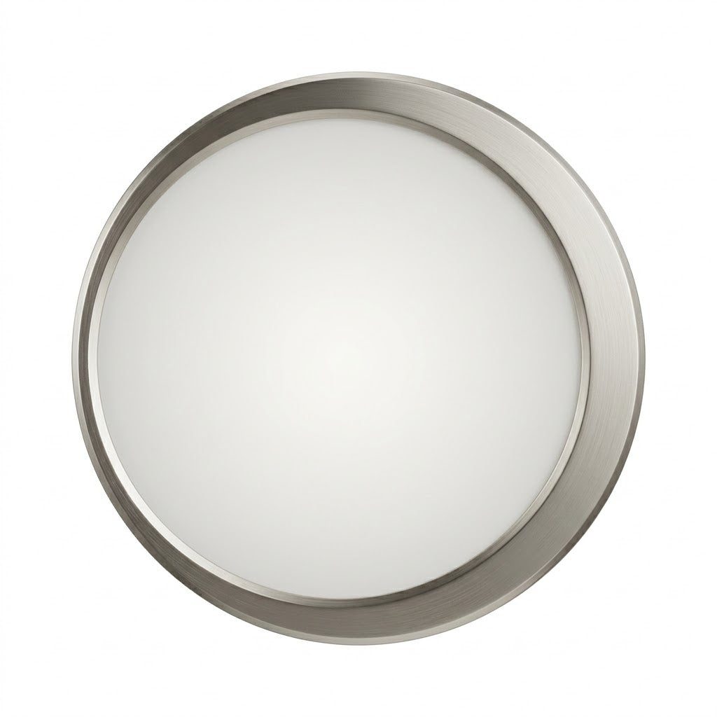Applique murale ronde design épuré nickel brossé – vue principale