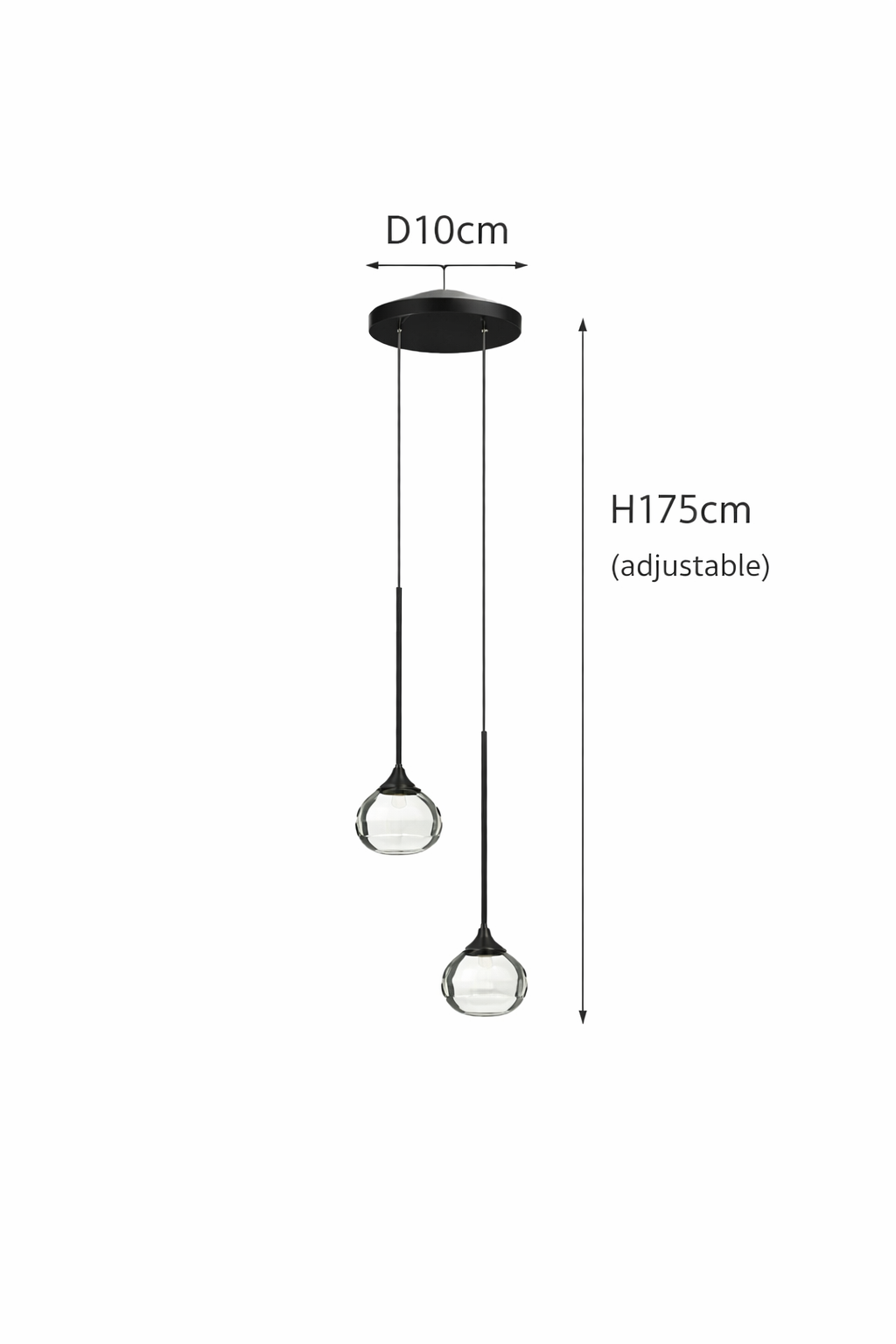 Suspension luminaire cristal – éclairage salon