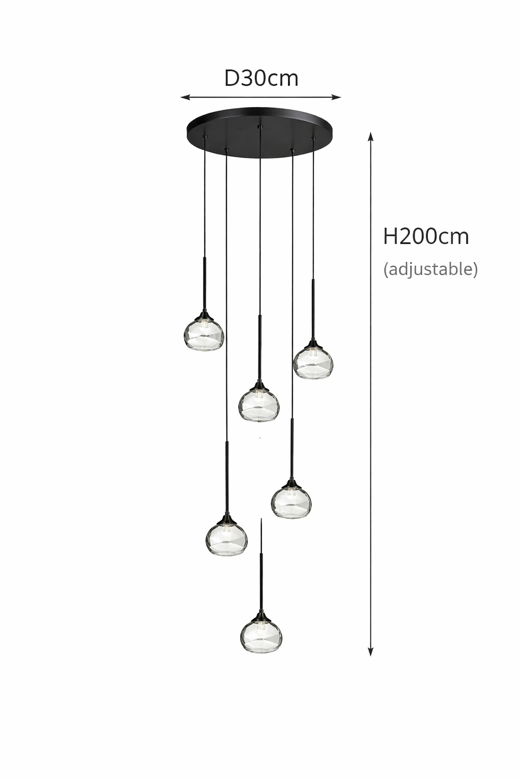 Suspension goutte d'eau – rendu lumineux