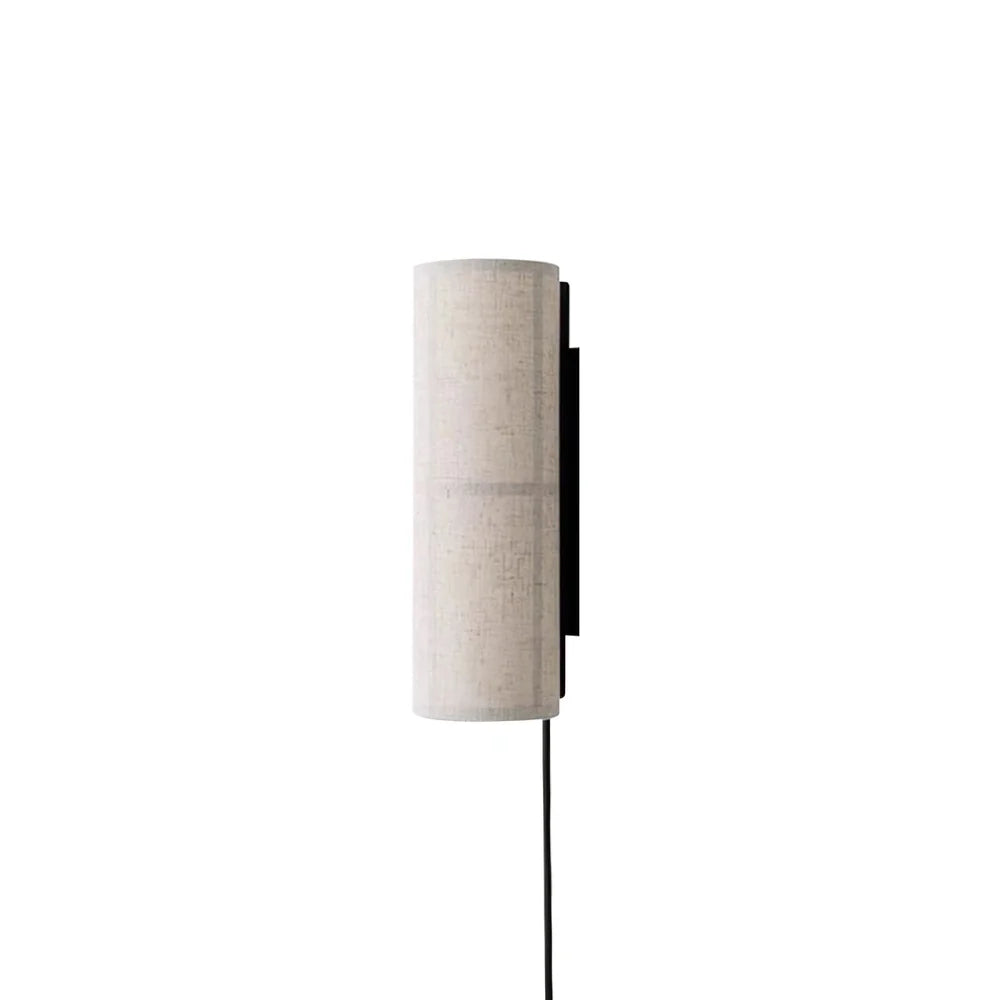 Applique Murale Cylindrique Tissu Lin Art Nordique à Brancher