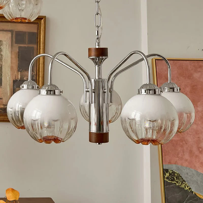 Lustre Art Nordique Fleur Noyer