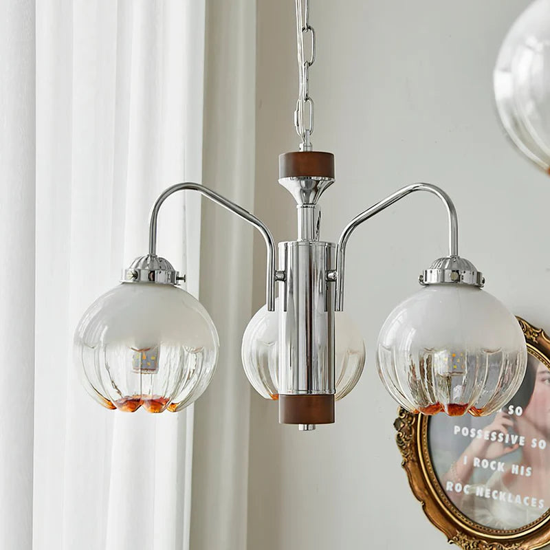 Lustre Art Nordique Fleur Noyer