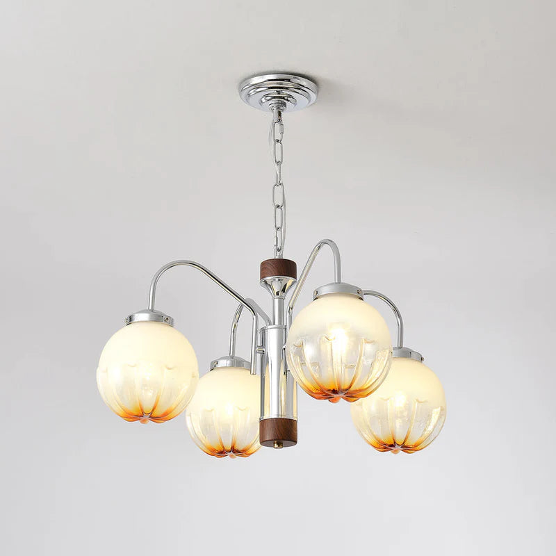 Lustre Art Nordique Fleur Noyer