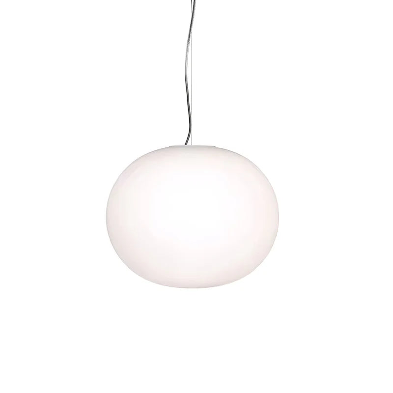 Suspension en Verre Blanc | Ø 33 ou 45 cm | Design Contemporain