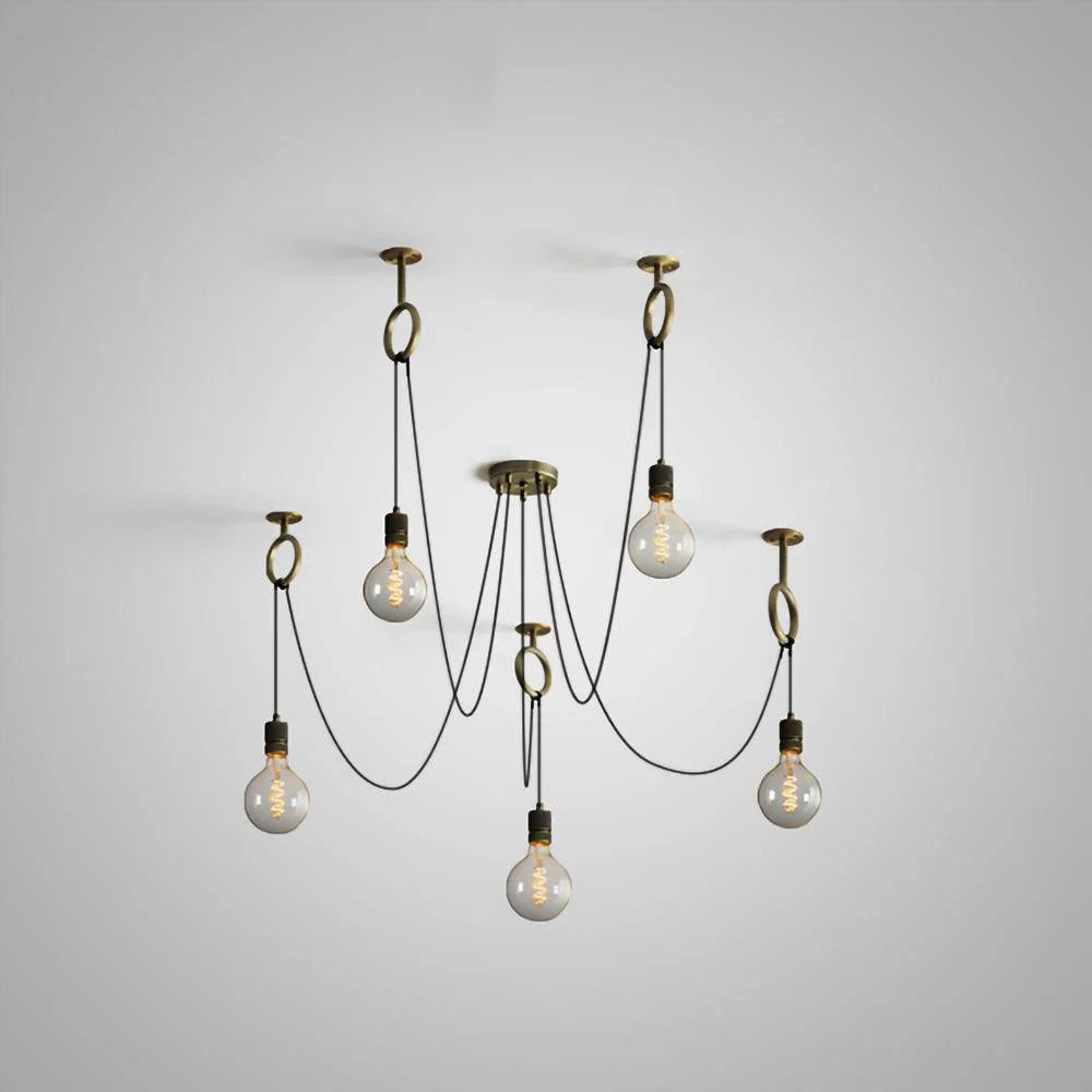 Lustre Industriel Ampoules Multiples Araignée