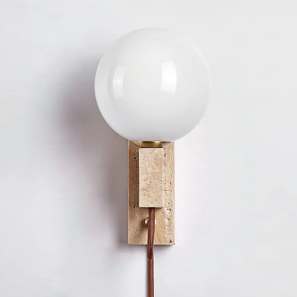 Applique Murale Globe Travertin