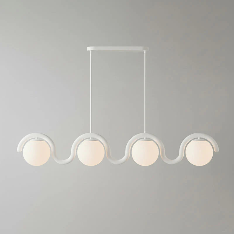 Lustre Linéaire Rouge Argenté