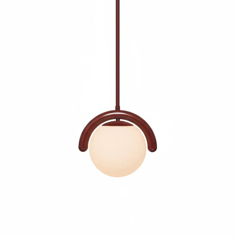 Lustre Linéaire Rouge Argenté