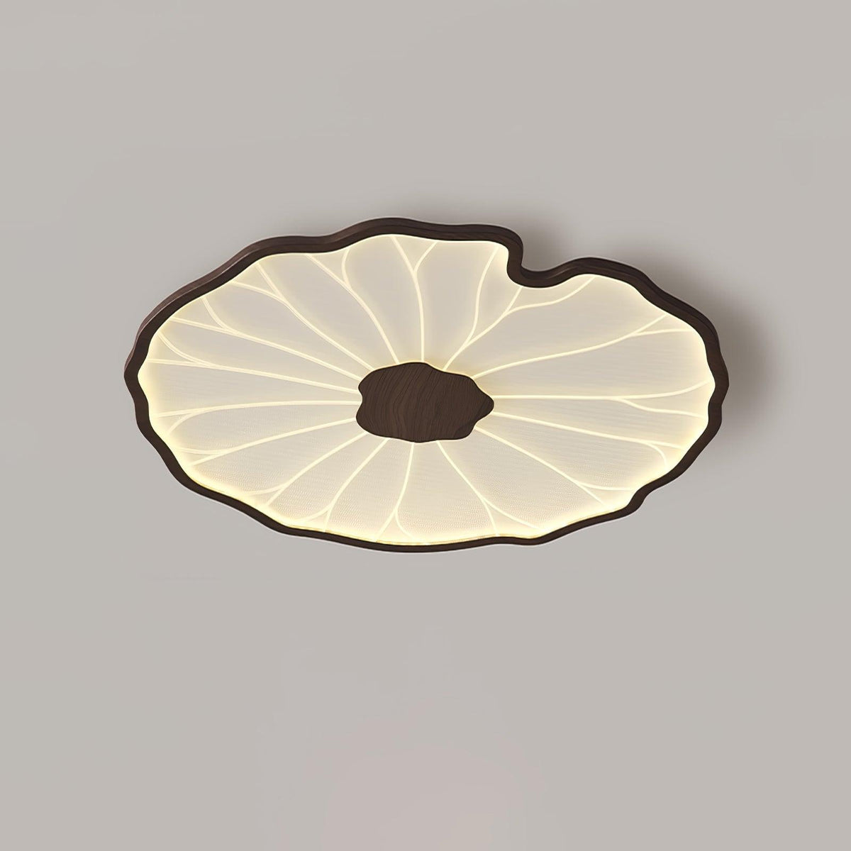 Solara Plafonnier Feuille de Lotus avec Finition Bois - Neutralighting