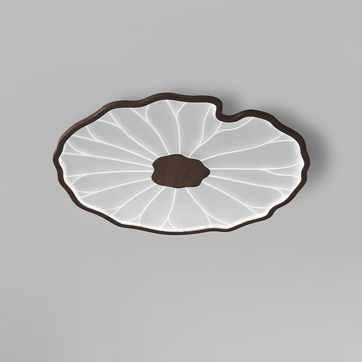 Solara Plafonnier Feuille de Lotus avec Finition Bois - Neutralighting