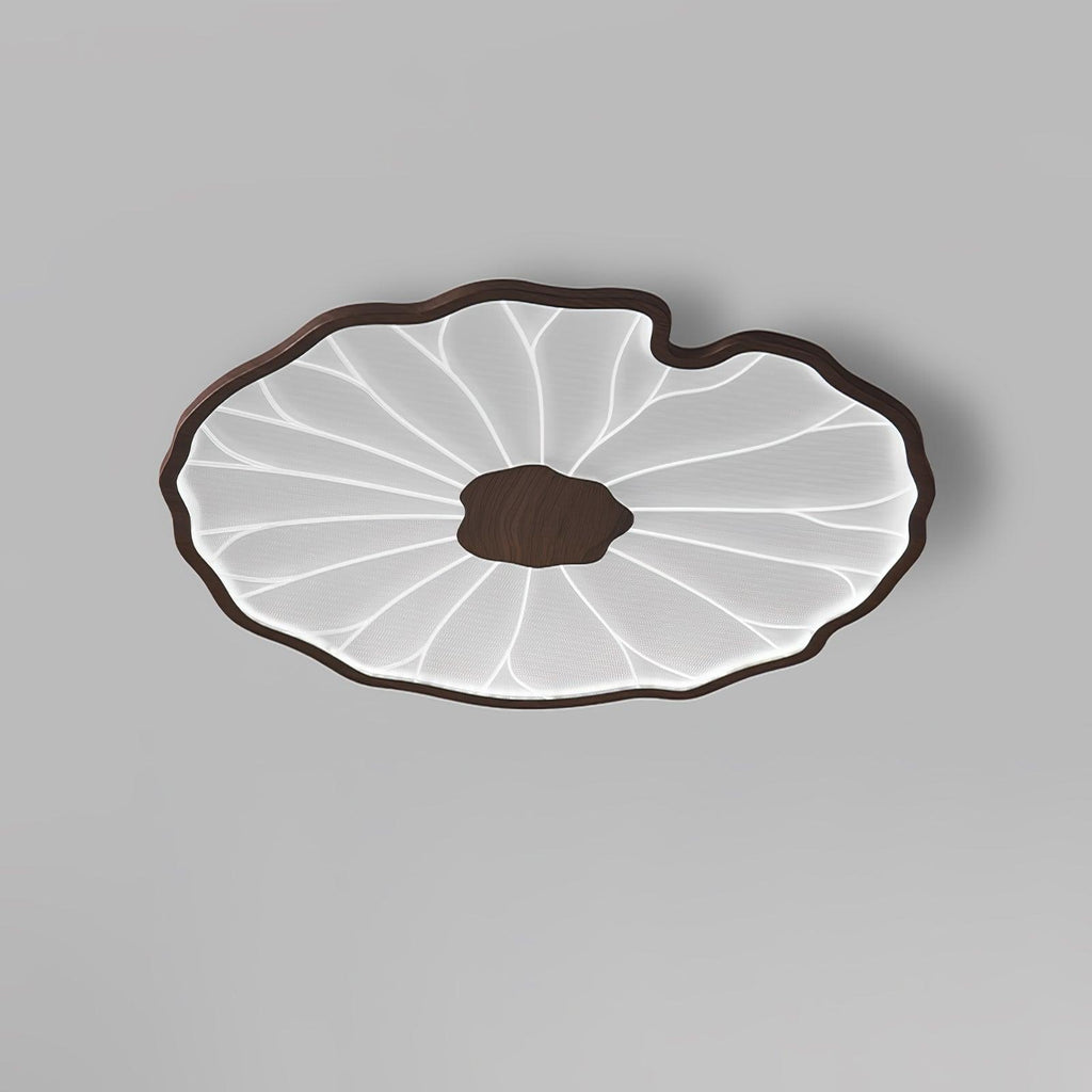 Solara Plafonnier Feuille de Lotus avec Finition Bois - Neutralighting