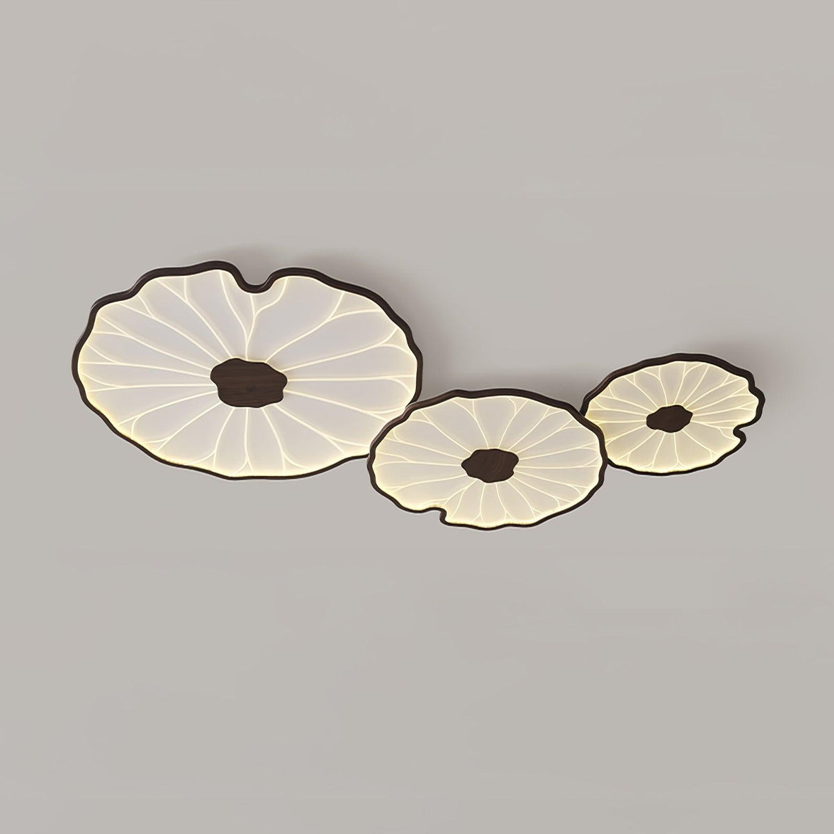 Plafonnier Feuille de Lotus avec Finition Bois | MaisonLumexia