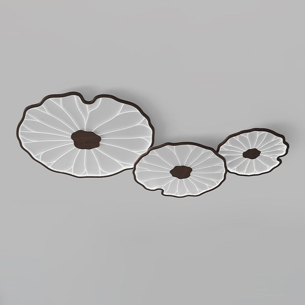 Plafonnier Feuille de Lotus avec Finition Bois | MaisonLumexia