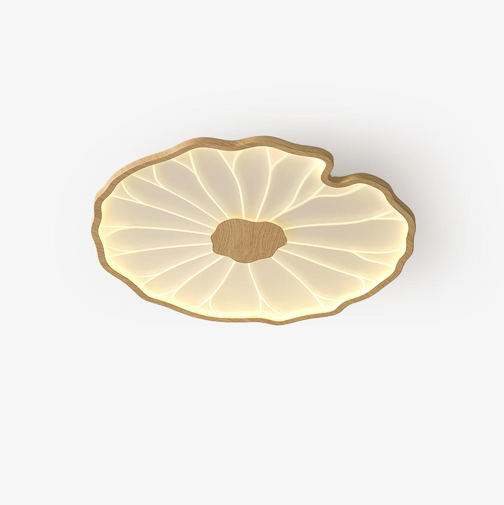 Solara Plafonnier Feuille de Lotus avec Finition Bois - Neutralighting