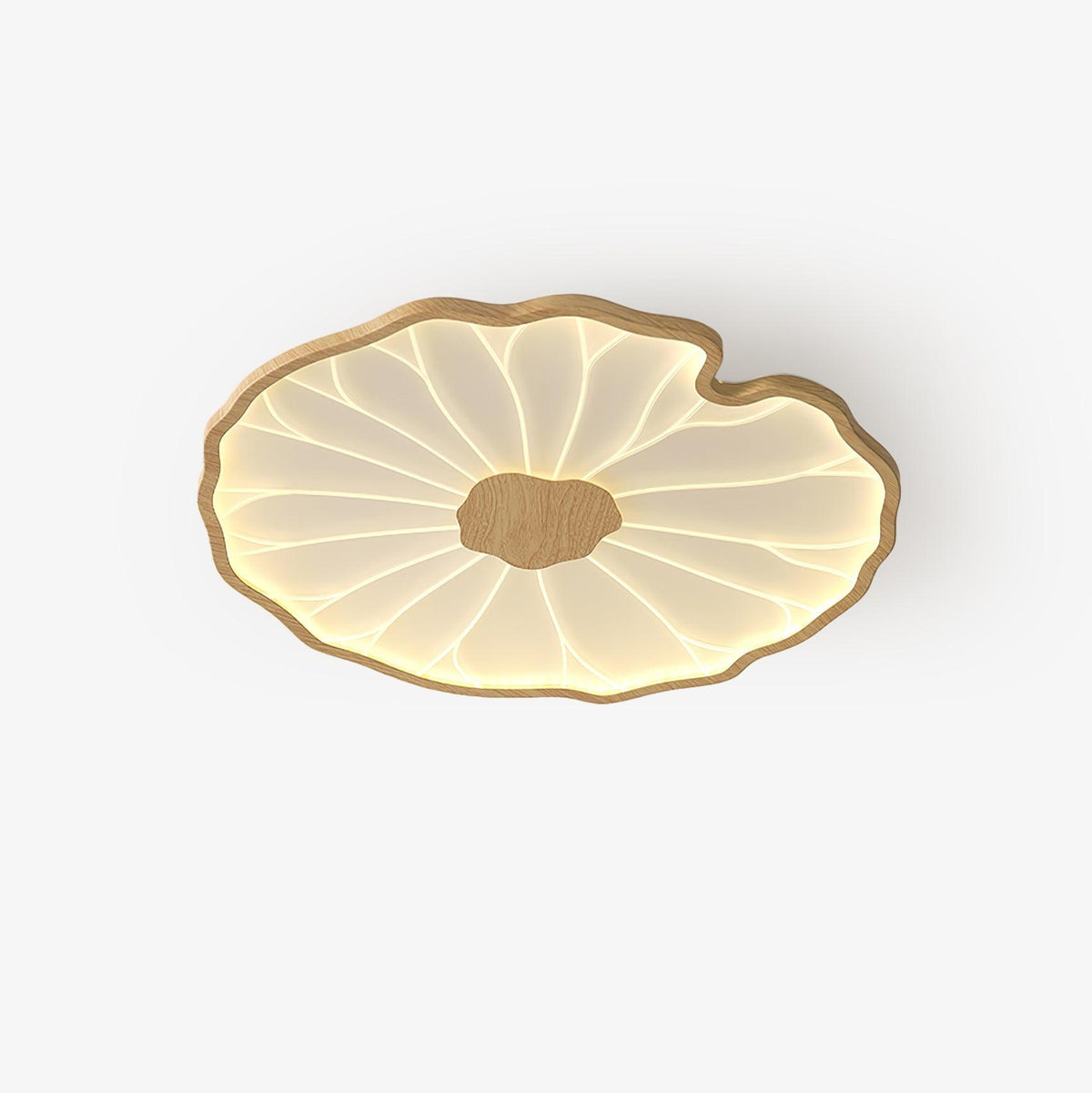 Solara Plafonnier Feuille de Lotus avec Finition Bois - Neutralighting