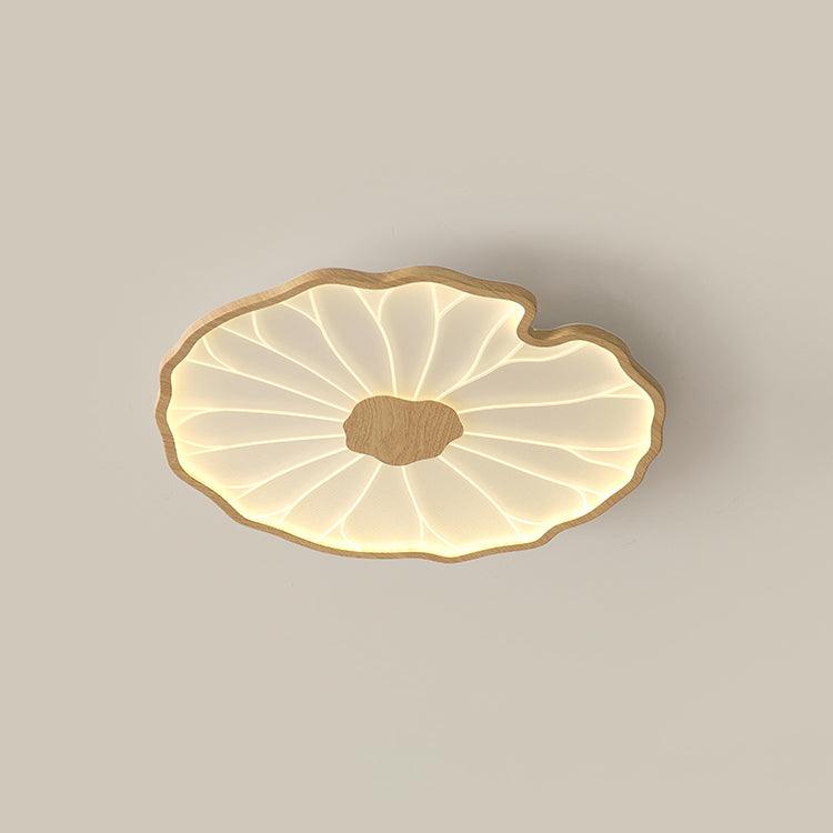 Solara Plafonnier Feuille de Lotus avec Finition Bois - Neutralighting