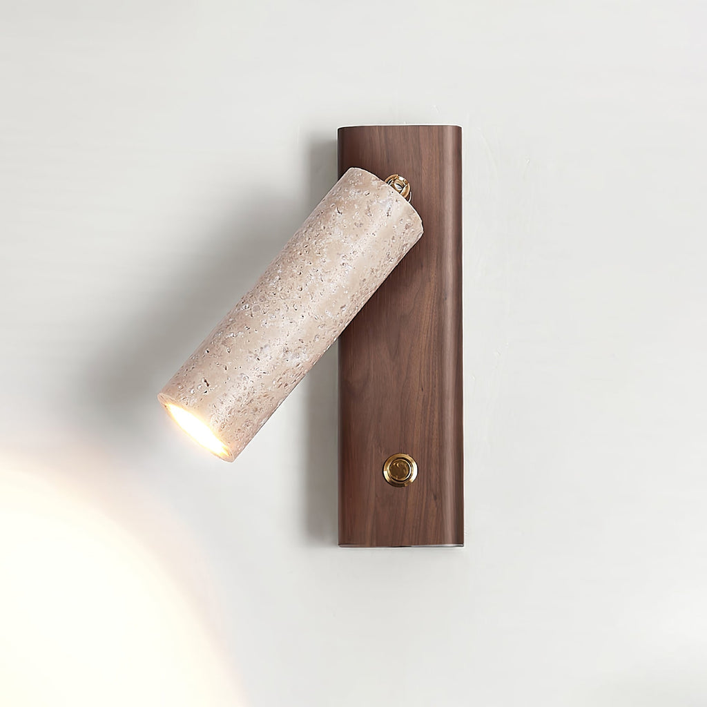 Applique Murale Cylindrique en Travertin | MaisonLumexia