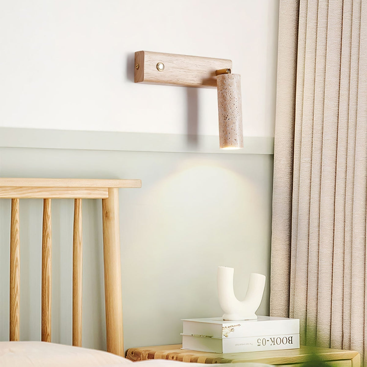 Applique Murale Cylindrique en Travertin | MaisonLumexia