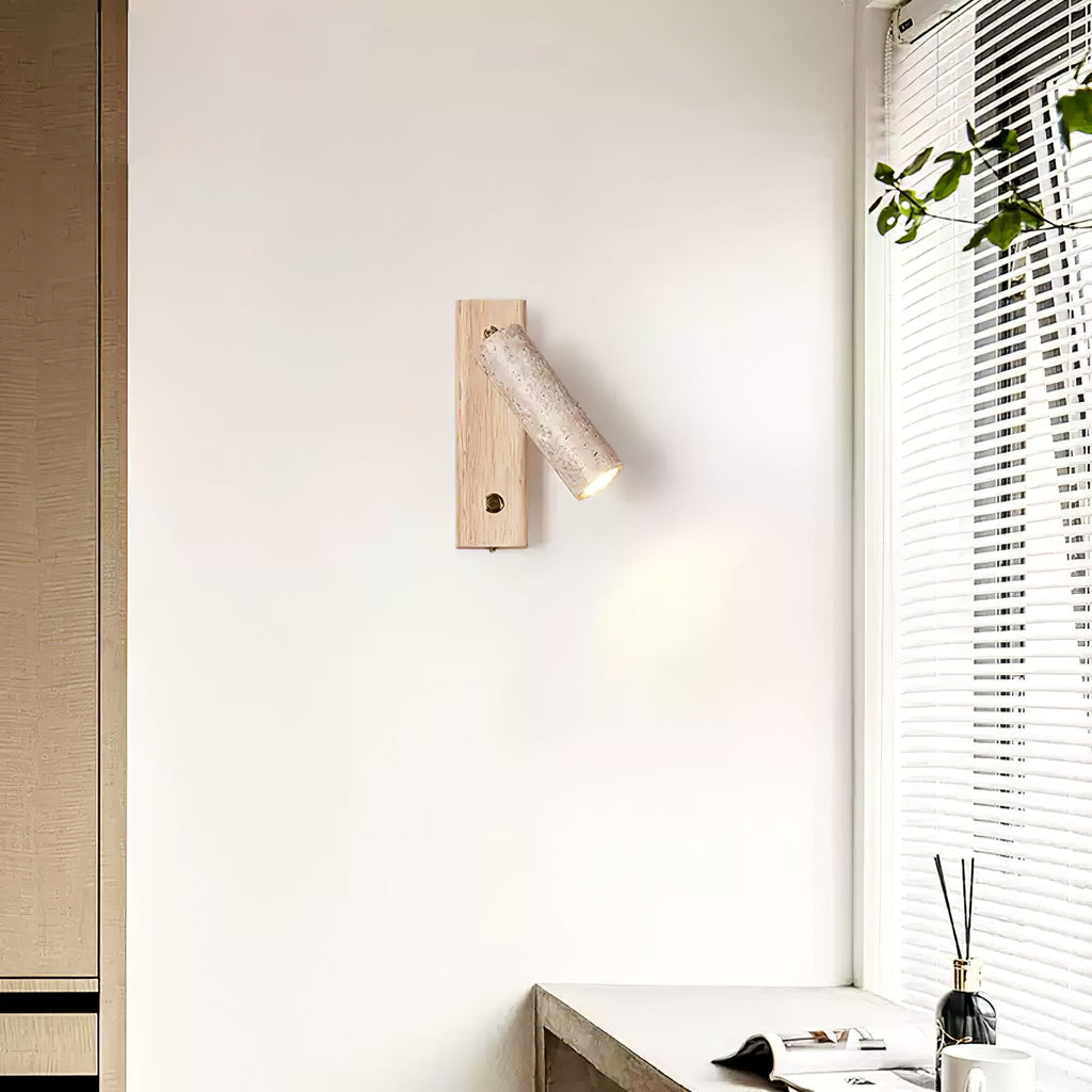 Applique Murale Cylindrique en Travertin | MaisonLumexia