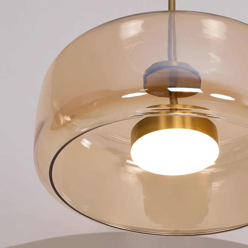 Suspension Cylindrique en Verre | Claire, Gris Fumé ou Ambre