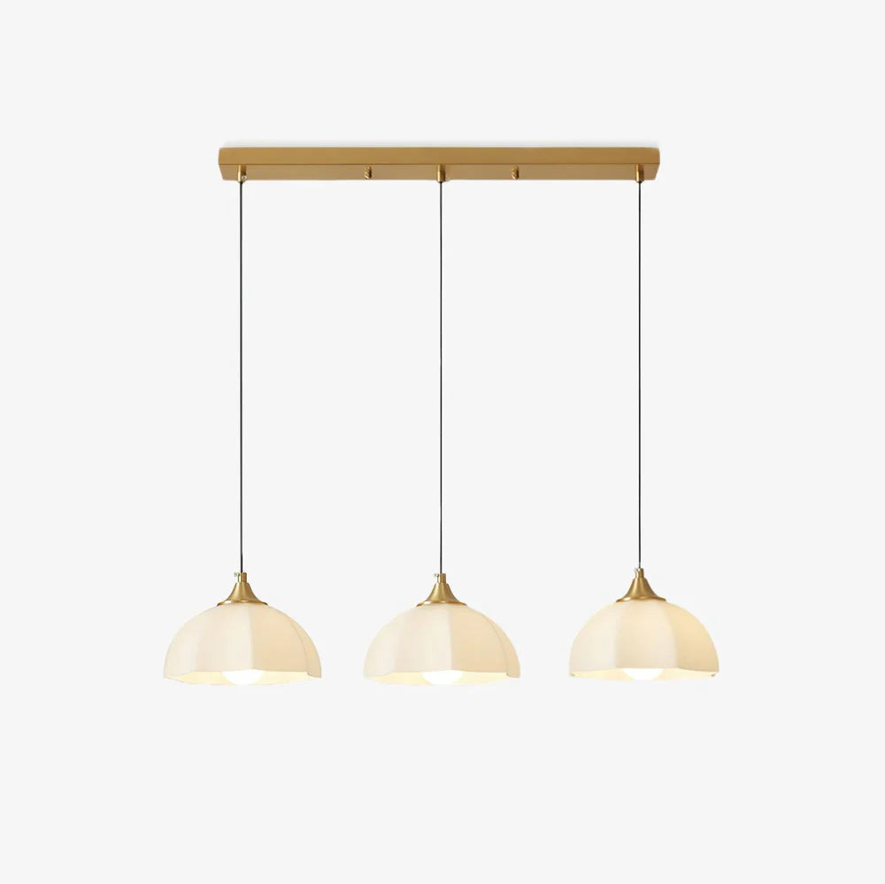 Lustre Bol Verre Octagonal Cuivre