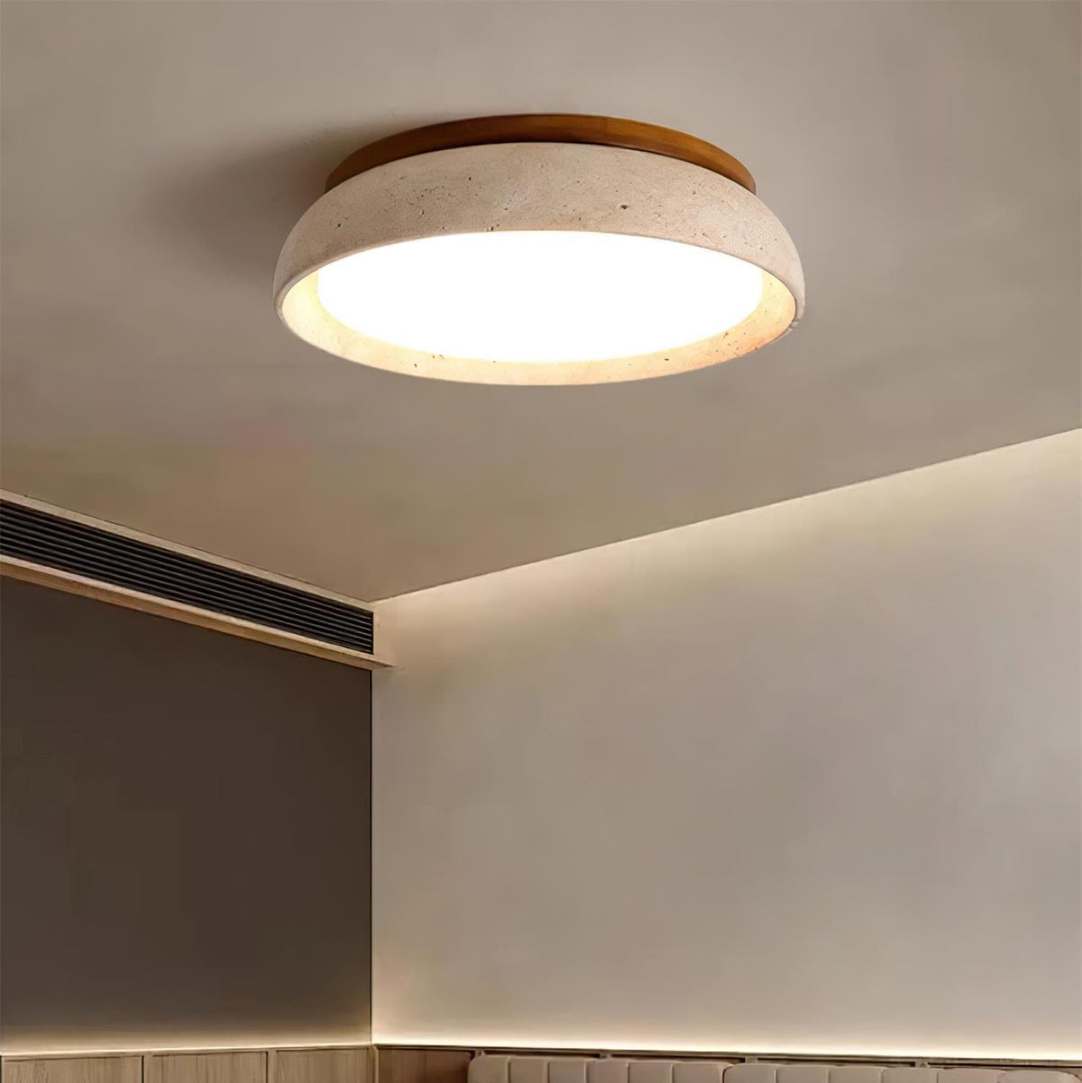 Plafonnier en Pierre Travertin | MaisonLumexia