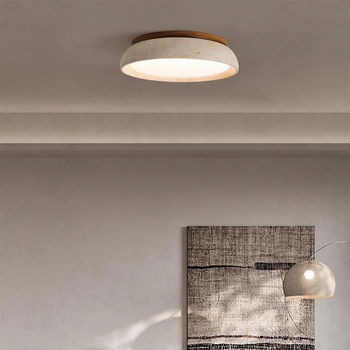 Plafonnier en Pierre Travertin | MaisonLumexia