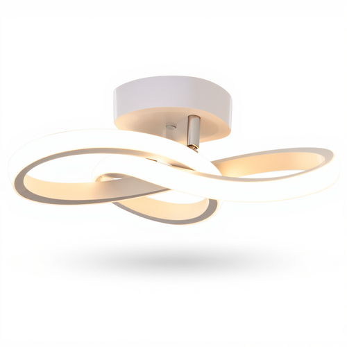 Plafonnier LED moderne 20W design blanc – vue principale