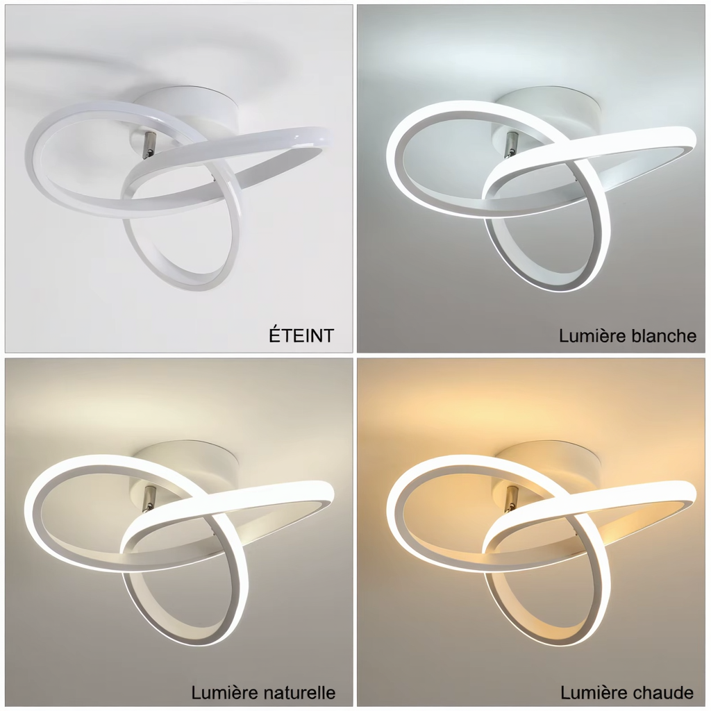 Plafonnier LED – choix de couleur de lumière