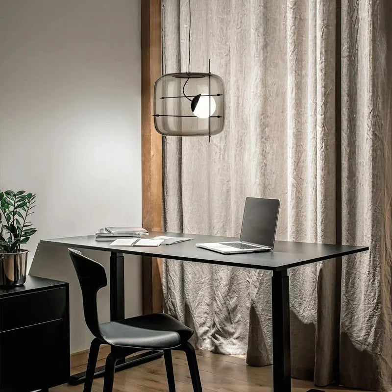 Suspension en Verre Soufflé | Ø 38 cm | Coloris Gris Fumé, Transparent ou Cognac