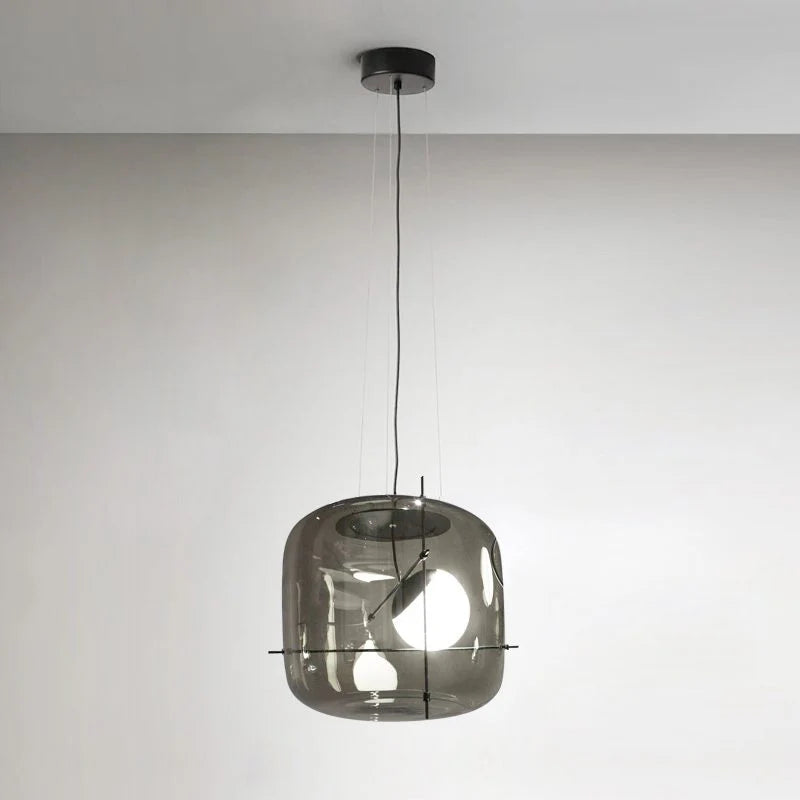 Suspension en Verre Soufflé | Ø 38 cm | Coloris Gris Fumé, Transparent ou Cognac