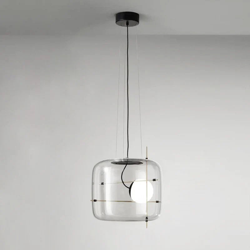 Suspension en Verre Soufflé | Ø 38 cm | Coloris Gris Fumé, Transparent ou Cognac