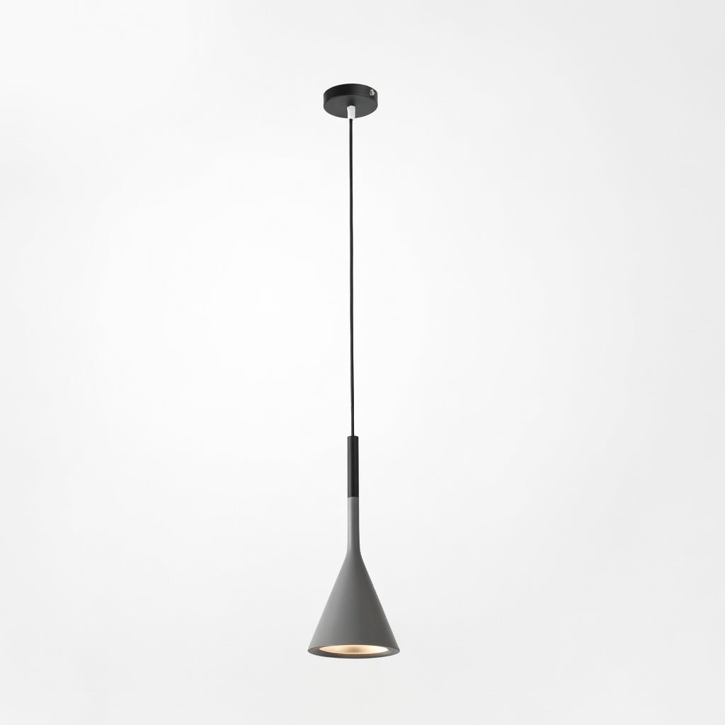 Suspension luminaire minimaliste finition grise