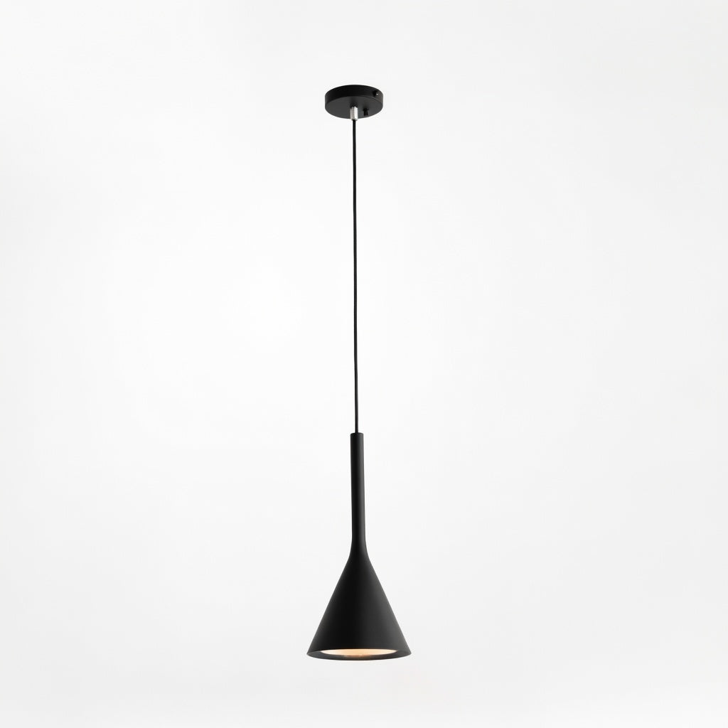 Suspension luminaire minimaliste finition noire