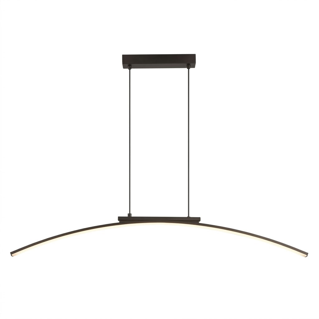 Suspension luminaire noir barre arquée – vue principale