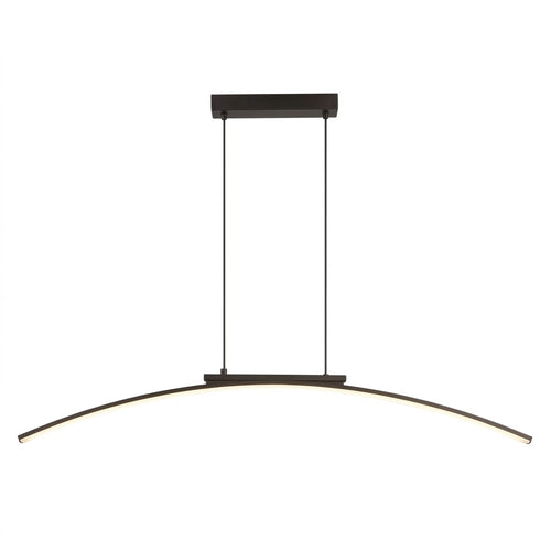 Suspension luminaire noir barre arquée – vue principale