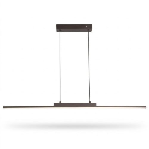 Suspension luminaire ultra-fine barre lumineuse horizontale noir mat – vue principale