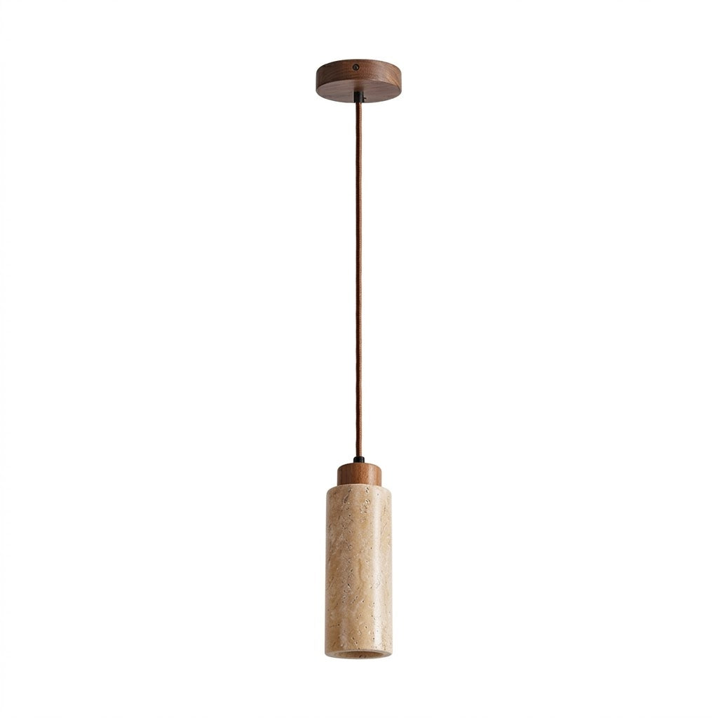 Suspension luminaire travertin pierre naturelle – vue principale