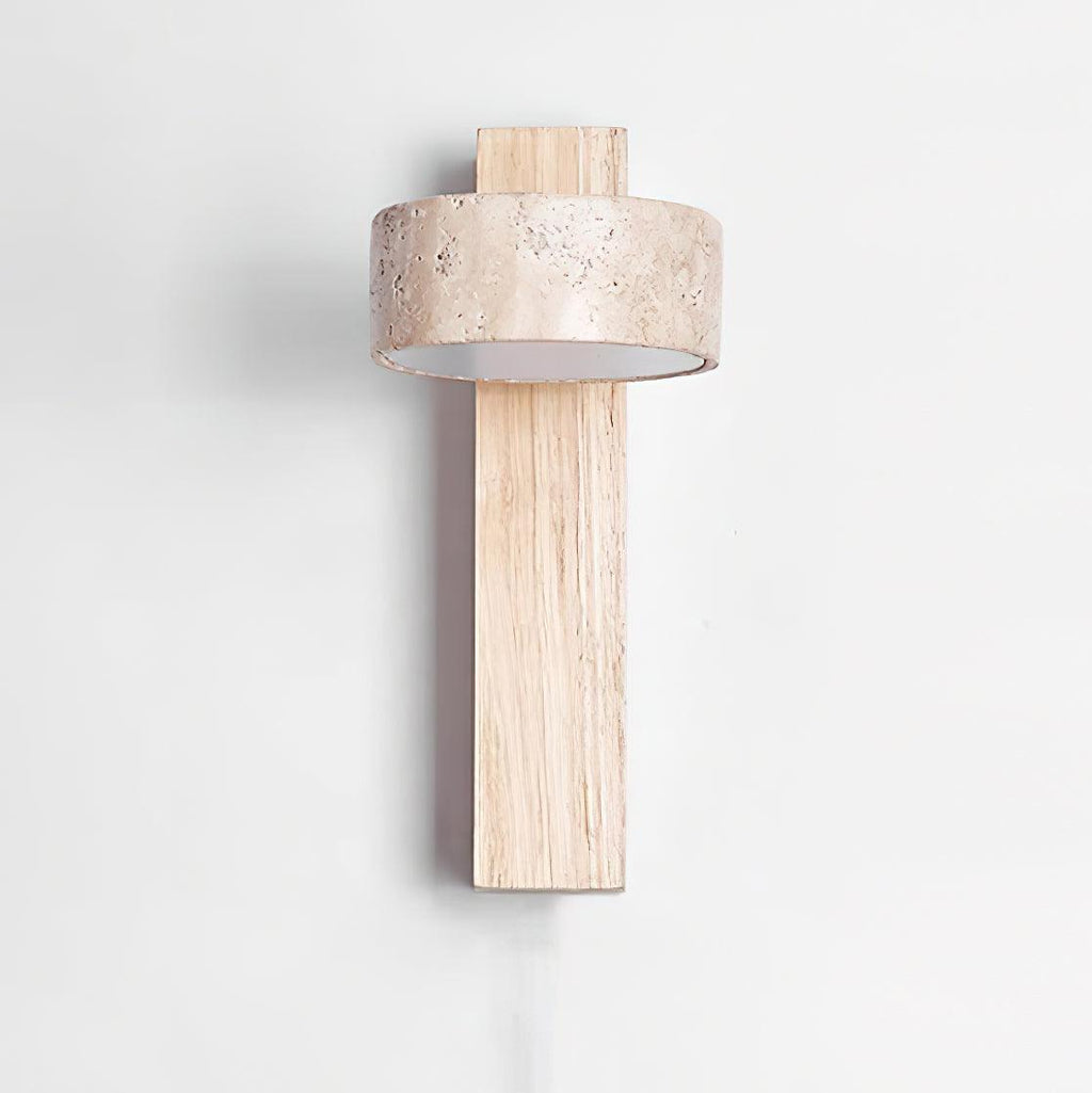 Jovan Applique Murale en Travertin & Bois - Neutralighting