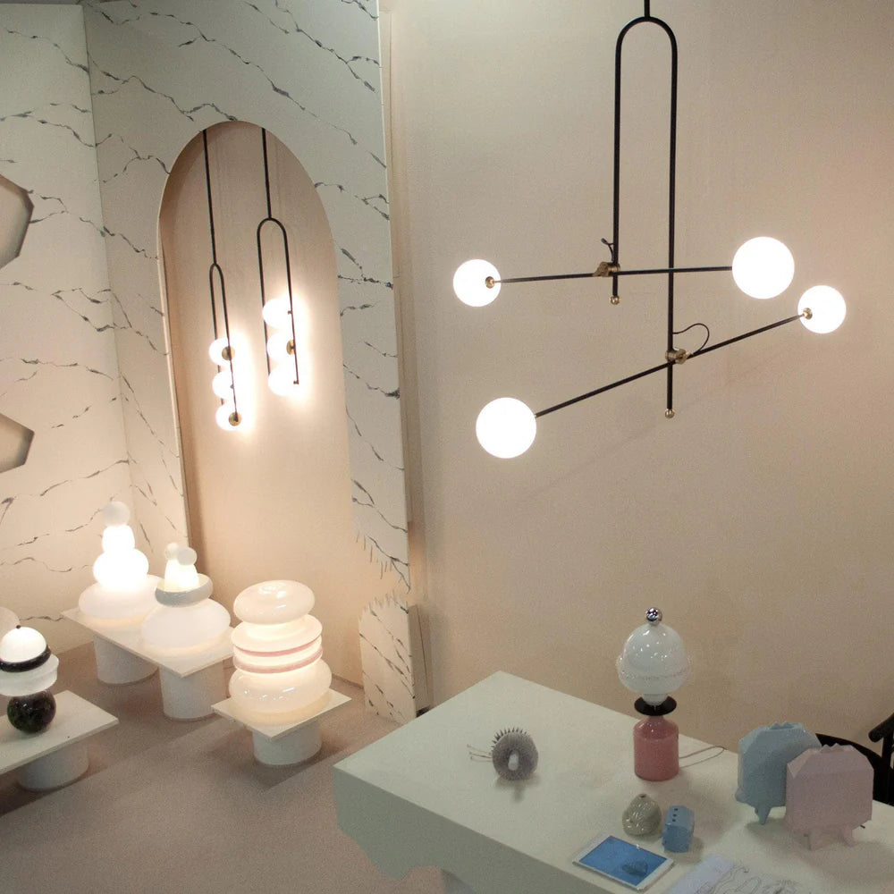 Lustre Suspendu En Verre Art Nordique