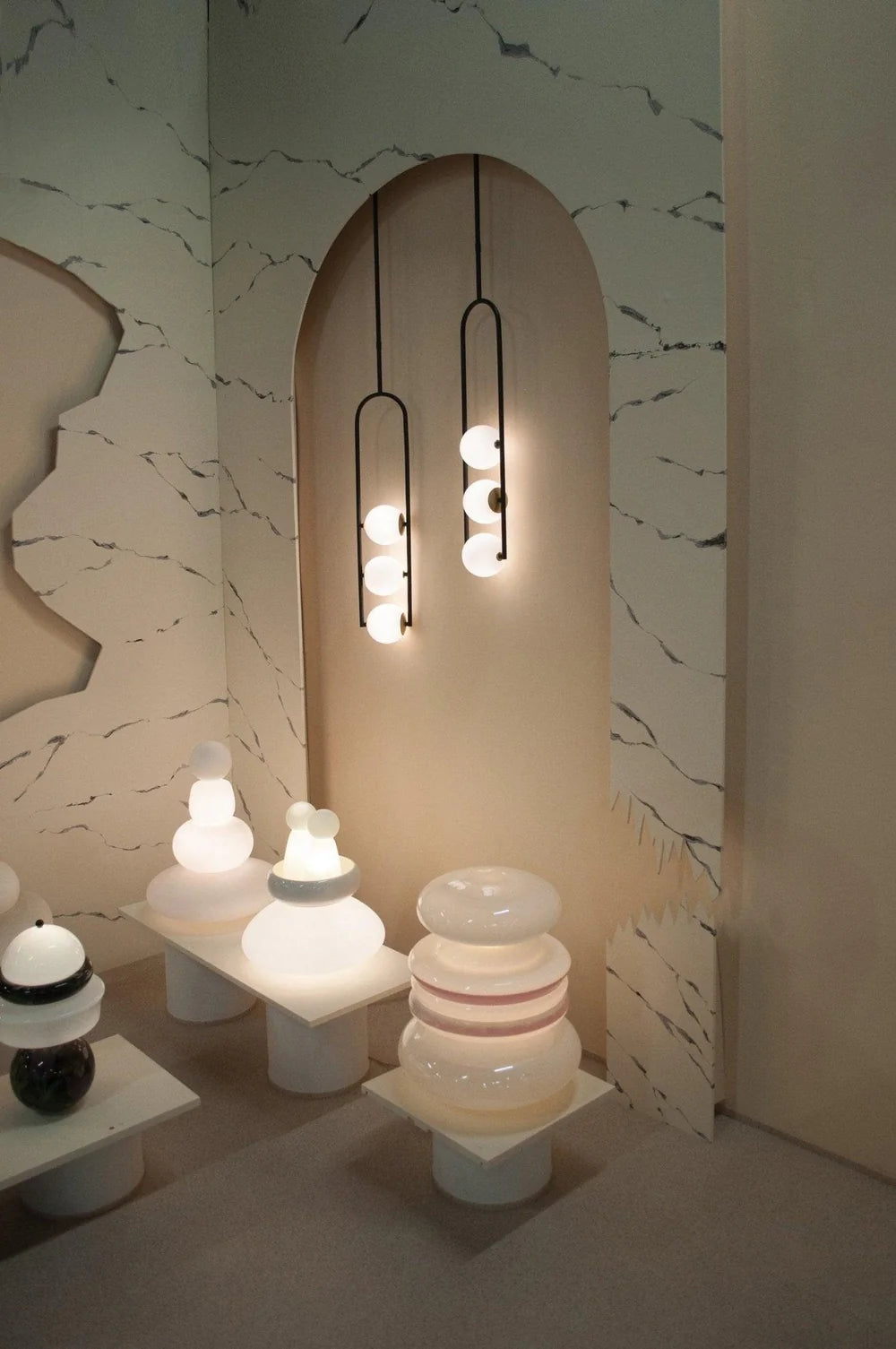 Lustre Suspendu En Verre Art Nordique