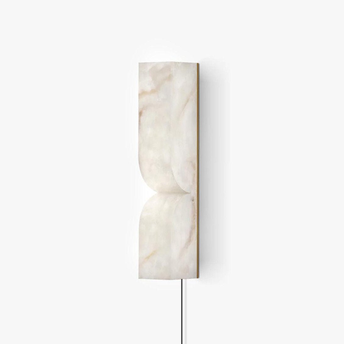 Applique murale à brancher albâtre naturel et métal LED - Maison Lumexia
